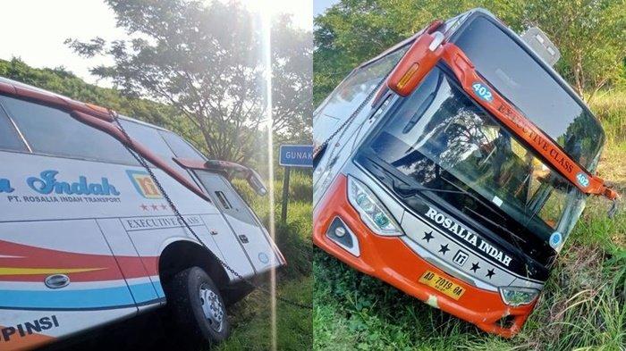 Penyebab kecelakaan tunggal bus Rosalia Indah di Tol Semarang-Batang, Jawa Tengah KM 370 pada Kamis (11/4/2024)sekira pukul 06.35 WIB.