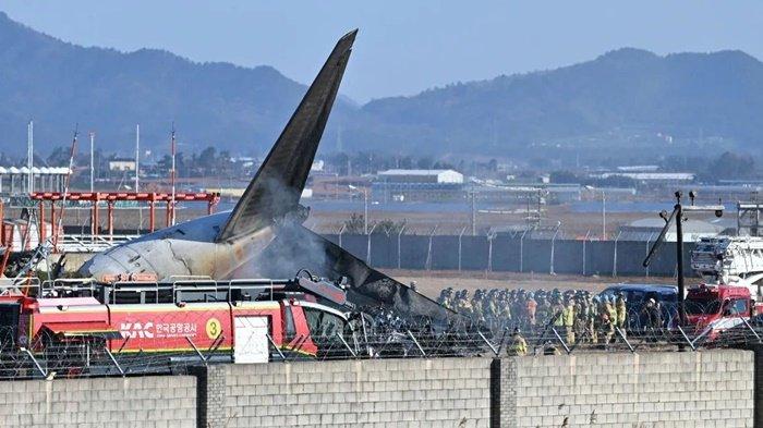 Pesawat Jeju Air alami kecelakaan jatuh di Bandara Internasional Musan di Kota Musan, Korea Selatan, pada Minggu (29/12/2024) pukul 09.07 waktu setempat.
 