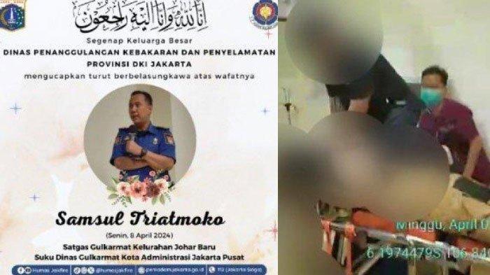 Petugas Damkar jatuh pingsan dan langsung meninggal dunia meski sudah mendapatkan pertolongan