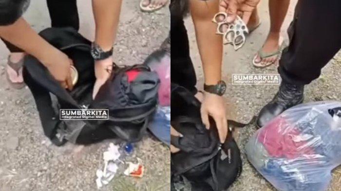 Polisi berhasil mengamankan barang bukti tas Indra Septiarman, tersangka pembunuhan Nia Kurnia Sari, gadis penjual gorengan tewas di Padang Pariaman.