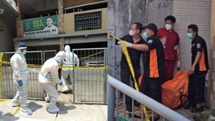 Polisi kembali melakukan olah tempat kejadian perkara (TKP) jasad ayah dan anak ditemukan membusuk di Koja, Jakarta Utara.