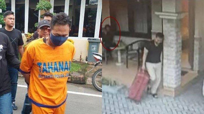 (kiri) Rohmad Tri Hartantoa alias Antok, tersangka mutilasi Uswatun  Khasanah. Polisi turut mengamankan pria dalam CCTV Hotel di Kediri diduga kerabat Rohmad Tri Hartantoa alias Antok, dimintai tolong bawa jasad Uswatun  Khasanah