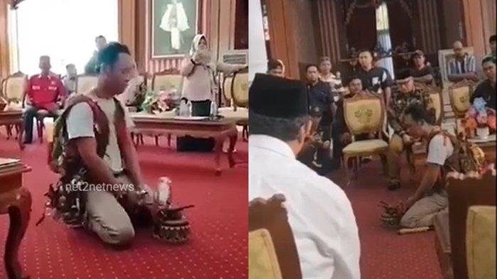 Pria mengaku Panglima Kijang dilempar botol.