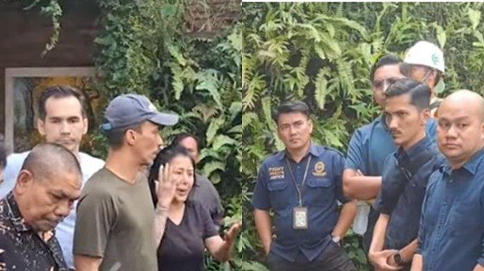 DEBAT PANAS KELUARGA ATALARIK SYACH- Proses eksekusi Rumah aktor Atalarik Syach di kawasan Cibinong, Bogor diwarnai debat panas dengan  perwakilan dari PT Sapta, selaku pemohon eksekusi.