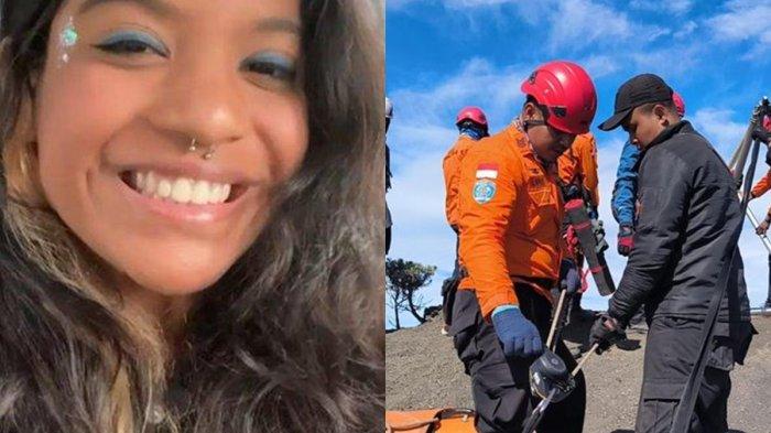 POTRET JULIANA : Juliana (Kiri) Proses evakuasi pendaki wanita asal Brasil yang jatuh saat mendaki gunung Rinjani, Senin (23/6/2025) (Kanan)