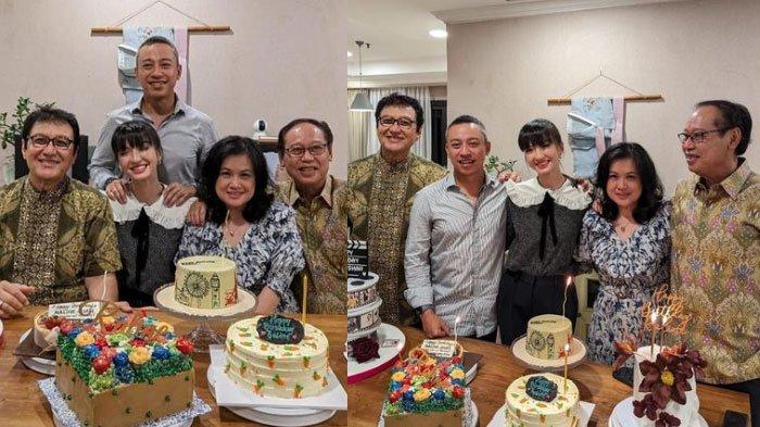 Raline Shah dengan keluarga dan Raditya Priamanaya Djan serta Haji Djan Faridz, Menteri Perumahan Rakyat