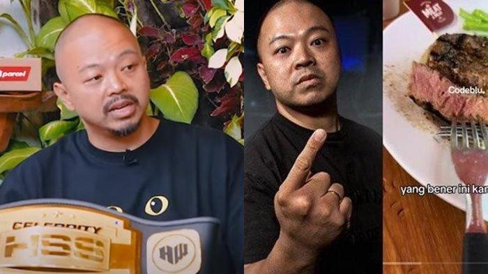 Reaksi Willian Anderson alias Codeblue, food vlogger yang review warung steak hingga nyaris bangkrut dan omset menurun.
