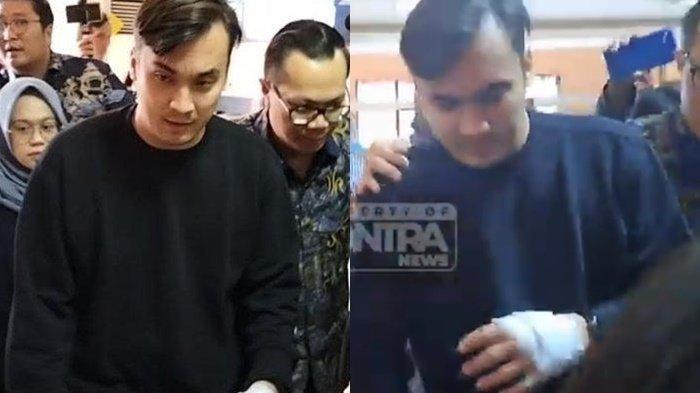 Rendy Kjaernett hadir sidang perceraian agenda mediasi dengan kondisi terbungkus perban, menjalani sidang perceraian agenda mediasi, Rabu, (2/8/2023).
