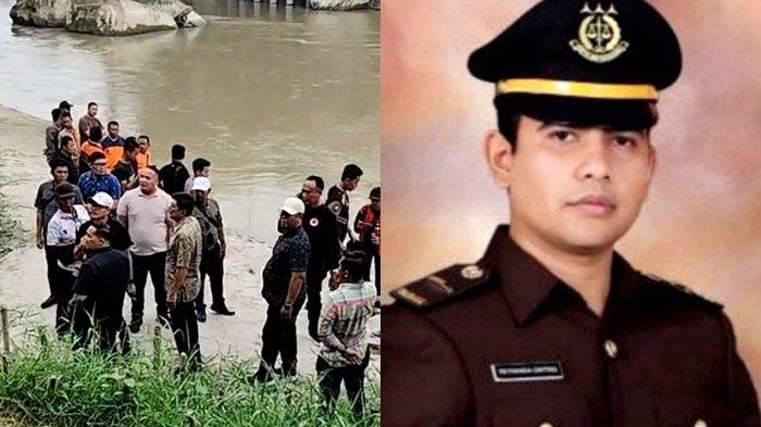 JAKSA TEWAS HANYUT- Reynanda Primta Ginting (26), salah satu tim Pidana Khusus (Pidsus) Kejaksaan Negeri (Kejari) Kabupaten Simalungun, tewas  hanyut di sungai saat melakukan operasi penangkapan Kepala Desa/Pangulu Banjar Hulu, Kecamatan Ujung Padang, Kabupaten Simalungun, Kardianto.