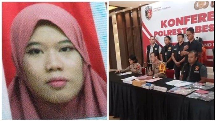 Polrestabes Palembang menggelar rilis tesangka Rika Amalia, kakak ipar bunuh adik pakai racun, Jumat (20/12/2024).