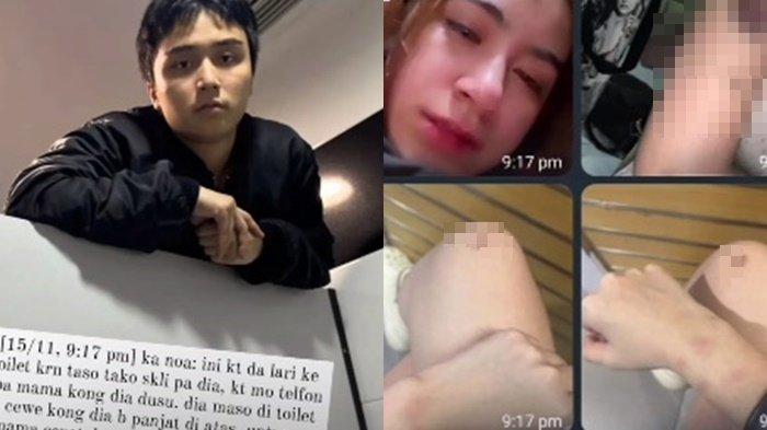 Rinoa Aurora menangis ketakutan bersembunyi di toilet, namun aktor Leon Dozan nekat dan memanjat dinding toilet tersebut usai diduga menganiaya