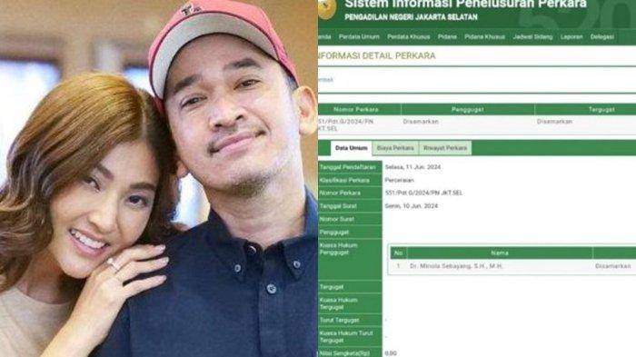 Ruben Onsu menggugat cerai Sarwedah di di Pengadilan Negeri (PN) Jakarta Selatan, pada Senin (10/6/2024).