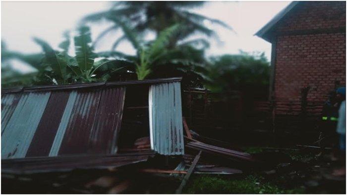 Sebanyak 9 rumah wargadi Kecamatan Lintang Kanan terdampak angin puting beliung, Minggu (5/11/2023) menjelang malam.