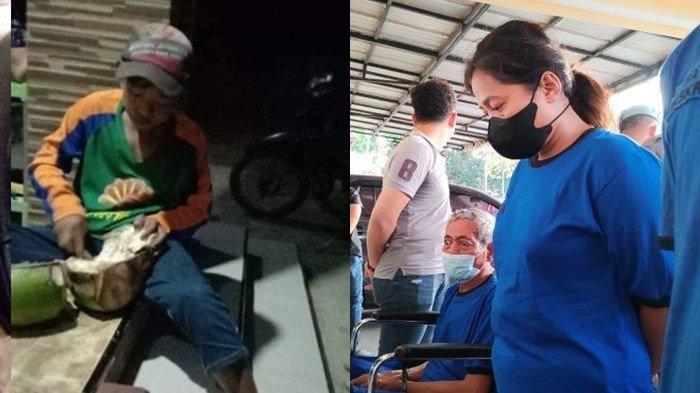 M Rauf (kiri) semasa hidup dan (kanan) Ibu kandung tersangka pembunuh M Rouf saat digelandang polisi di Mapolres Indramayu, Jumat (6/10/2023). Sebelum dibuang hidup-hidup Rauf sempat mengeluarkan kata-kata terakhir ke ibunya