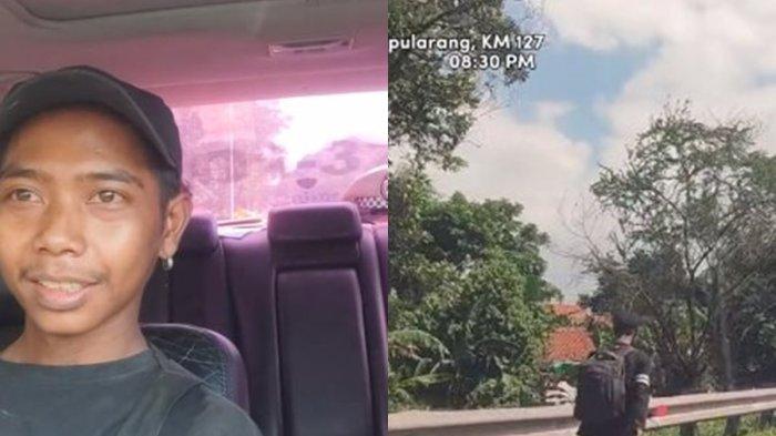 Seorang kuli proyek yang memaksa pulang jalan kaki dari Cileunyi ke Bandung Barat karena mengaku gaji tidak dibayar.