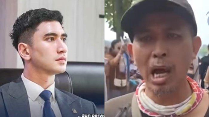 KEKECEWAAN PEDAGANG- Seorang pedagang mainan bernama Kastimatong meluapkan kekesalannya mengaku merugi setelah dagangannya diborong oleh anggota DPR RI, Verrell Bramasta.