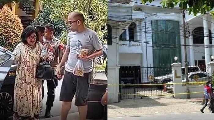 (foto) Abraham Michael dan ibunya, Farida Felix saat serahkan diri ke Polresta Kota Bogor. Septian (37) satpam yang dibunuh anak majikannya sendiri di rumah mewah di Lawang Gintung, Bogor, Jumat (17/1/2025) sempat menyaksikan pertengkaran pelaku dan ibunya.
