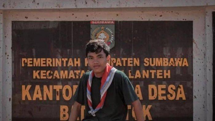 Septian Eka Rahmadi mahasiswa KKN-PPM UGM yang tenggelam dan meninggal. Nampak foto saat menjadi relawan kemanusiaan kebakaran 75 rumah di Desa Baturotok.