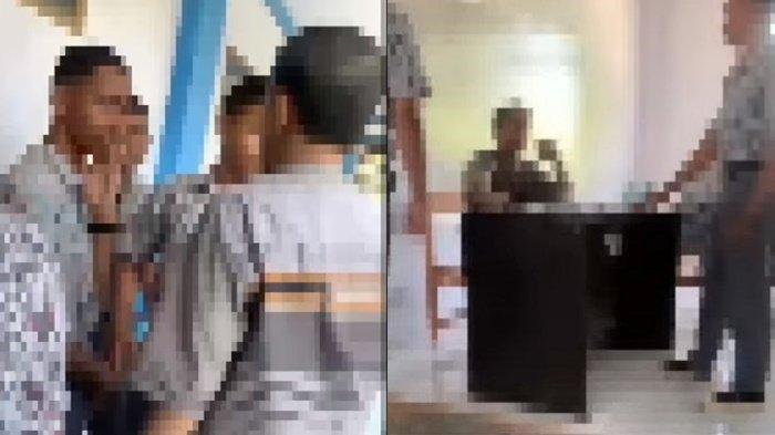 Siswa di SMAN 3 Takalar,Sulawesi Selatan menunjukkan aksi protesnya setelah teman sekelasnya di bully guru yang sebut hanya anak petani