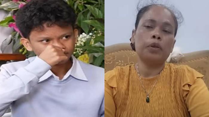 IBU TIRI FAREL BICARA- (kiri) Farel Prayoga bongkar cerita kehidupannya tak pernah bertemu ibu kandung. (kanan) Siti Mujayanah tak segan membongkar tabiat asli ibu kandung Farel yang disebutnya berselingkuh dengan suaminya,  Joko Suyoto, bantah penyiksaan