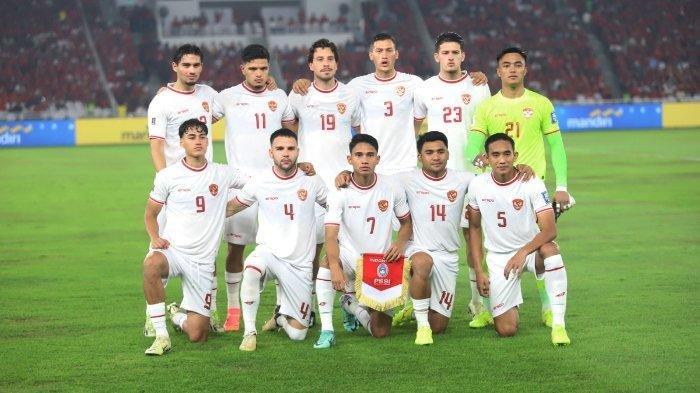 Skuad Timnas Indonesia saat menghadapi Filipina di Kualifikasi Piala Dunia 2026, Selasa (11/6) malam WIB.