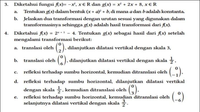 Soal 3 dan 4 Matematika Kelas 12 Halaman 46 47 Kurikulum Merdeka.