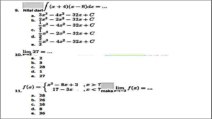 ILUSTRASI SOAL - Soal no 9, Contoh Soal Matematika Kelas 11 SMA Semester 2 Kurikulum Merdeka.