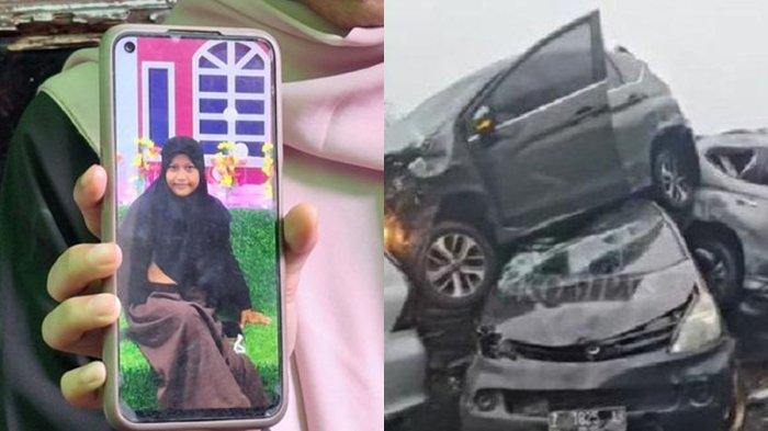 Sonia memperlihatkan foto AM melalui ponselnya di rumahnya, Selasa (12/11/2024)