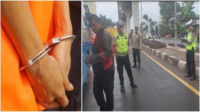 Kabur usai tabrak lari di Jalan Kolonel Haji Burlian, sopir menabrak driver ojol dan penumpangnya hingga tewas diantar keluarga serahkan diri. Gambar polisi melakukan olah TKP, Sabtu (17/2/2024) dan ilustrasi.