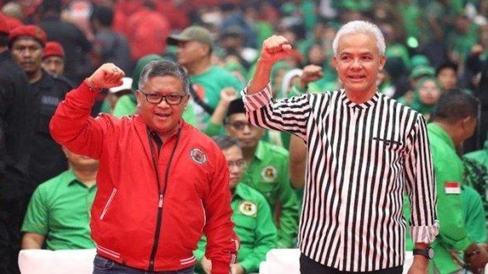 Ganjar Pranowo dan Hasto Kristiyanto