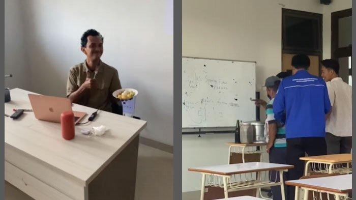 Sosok Dosen panggil pedagang siomay masuk ke ruang kelas