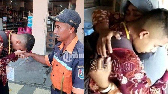 Sosok Dwi Agung Prasetya Teddy Prasetya anak juru parkir di Tuban tengah viral dimedia sosial lolos seleksi polisi Secaba Polisi 2023 Polda Jatim.
