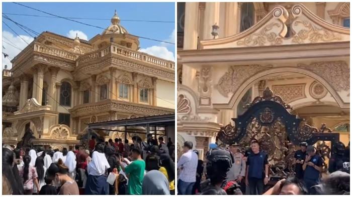 DIGELEDAH -- Rumah milik Haji Sutar di Desa Tulung Selapan Ilir, Kecamatan Tulung Selapan, Kabupaten Ogan Komering Ilir, saat digeledah BNN RI terkait dugaan aliran dana dari narapidana Nusakambangan, Kamis (31/7/2025). Haji Sutar selama ini dikenal warga sebagai sosok 'orang kaya' oleh warga sekitar.