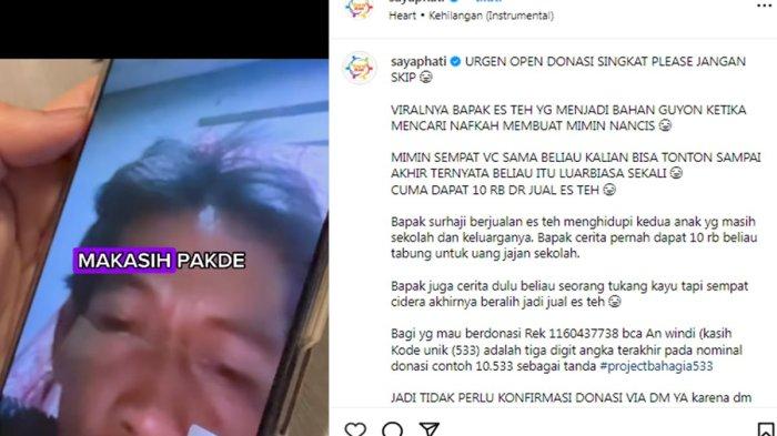 Suharji Pedagang es teh viral usai jadi guyonan Gus Miftah Hingga Dikatai Goblok