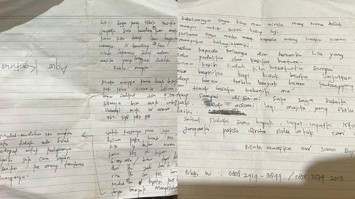 Surat Dari Sepasang Kekasih Ditemukan Tewas di Dalam Kamar Kos di Makassar