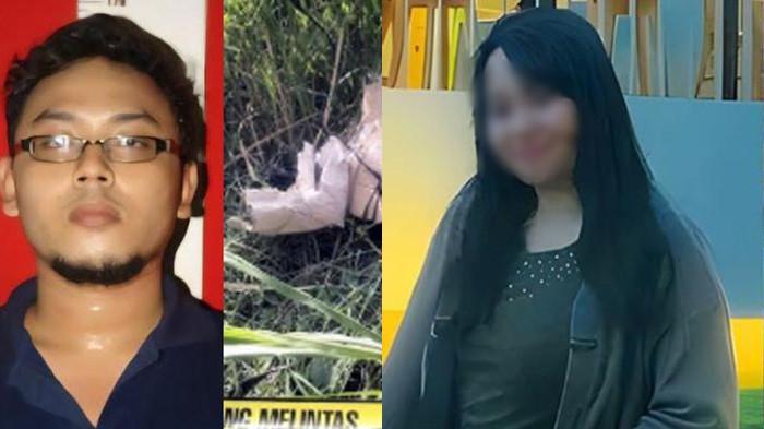 AKSI BUANG JASAD- (kiri) Syahrama seorang residivis kasus pembunhan berencana 2018. (kanan) korban driver ojek online, Sevi Ayu Claudia (30). Syahrama membuang jasad driver ojol wanita yang dibunuhnya menggunakan sepeda motor Honda Beat, milik korban menuju Kedamean Gresik Jawa Timur.