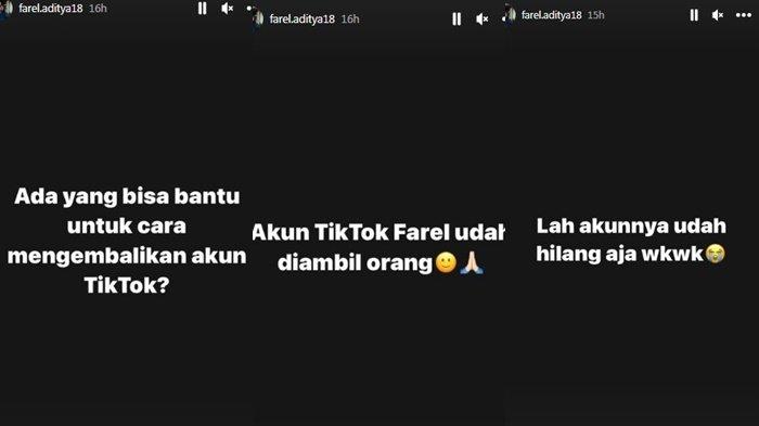 Tak lama sejak dirinya memutuskan 'kabur', kini akun TikTok Farel Aditya lenyap.