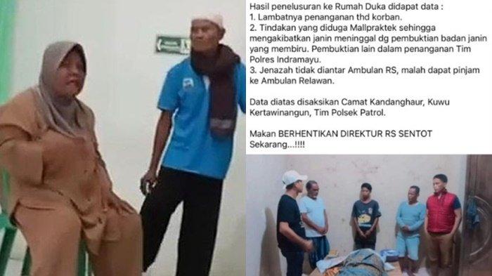 Tangis histeris keluarga ibu dan bayi meninggal dunia diduga akibat malapraktik di RSUD MA Sentot Indramayu.