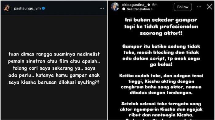 KIESHA ALVARO DIGAMPAR - Tangkap layar Instagram Pasha Ungu dan Okie Agustina usai Kiesha Alvaro diduga menjadi korban kekerasan oleh Dimas Anggara, Selasa (24/6/2024). Pasha beraksi usai anaknya diduga mendapat kekerasan. (Instagram/Pasha Ungu)