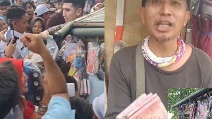 PEDAGANG MAINAN VIRAL - Tangkapan layar video viral Verrell Bramasta memborong dagangan penjual mainan (kiri) bernama Kastimatong alias Hasdimah. Penjual mainan (kanan) sempat kecewa karena merugi setelah diborong. Namun Verrell akhirnya memberikan uang cash Rp10 juta, Selasa (1/7/2025).
