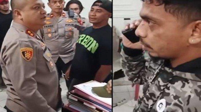 ADU MULUT - Tangkapan layar pemilik alat berat di lokasi tambang emas ilegal (PETI) Sambati, adu mulut dengan Kapolres Boalemo, AKBP Sigit Rahayudi. Penambang tersebut sesumbar punya bekingan orang Polda usai alat tambangnya disita, Kamis (5/6/2025).
