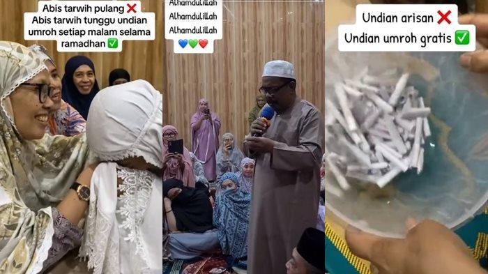 Tengah viral dimedia sosial salah satu masjid di Sulawesi Selatan bagi-bagi undian umrah gratis usai salat tarawih.