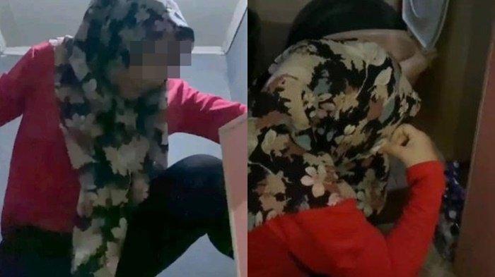 Tengah viral dimedia sosial seorang istri polisi diduga selingkuh dengan ASN di Janeponto, Mamuju, Sulawesi Barat nekat kabur panjat plafon toilet.
