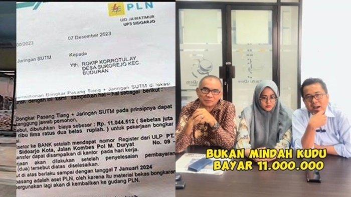 Terungkap alasan wanita di Sukorejo, Sidoarjo diminta bayaran sebesar Rp 11 juta usai minta pindahkan tiang listrik di rumahnya, PLN klaim sudah izin