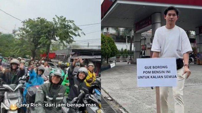 Richard Theodore, TikTokers borong bensin dan bagikan gratis ke warga.