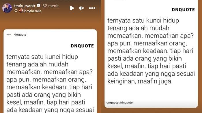 Teuku Ryan Posting Soal Curhatan Ditengah Gugatan Cerai Ria Ricis