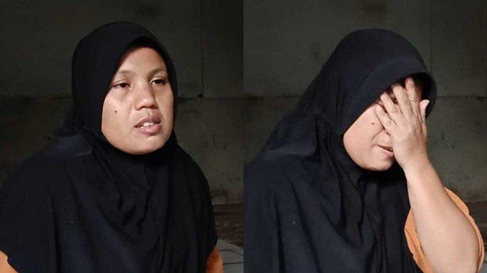 Tunah (33) mengaku ingin segera bertemu dengan suaminya, namun terkendala biaya.  berharap masalah yang dihadapi suaminya dapat segera teratasi.