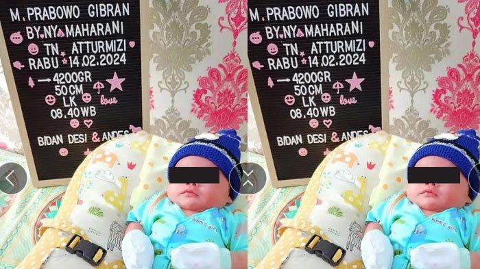 Viral Bayi Lahir di Hari Pemilu 2024 di Palembang, Diberi Nama Prabowo Gibran