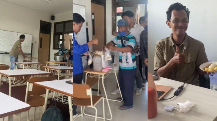 Dosen panggil tukang siomay ke kelas untuk mentraktir mahasiswanya.