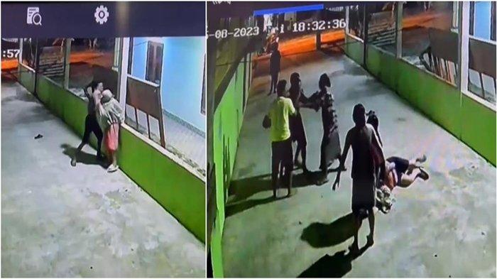 Viral mantan Bu Kades dianiaya ipar di Desa Rawang Besar, Kecamatan Sp Padang, Kabupaten OKI, saat pulang dari salat magrib di masjid